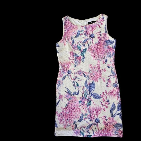 Ivanka Trump Dress Womens 4 Sleeveless Summer Lace Sheath Knit Midi Polyester - Picture 3 of 7